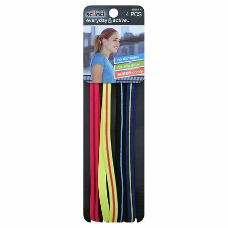 SCUNCI NON SLIP HEADWRAPS, 4PK 264628